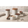 image:imageLe Creuset Stoneware Signature XL Salt Cellar and Storage Canister with Wood Lid 384 oz 12 qt RivieraSea Salt