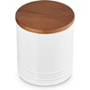 image:imageLe Creuset Stoneware Signature XL Salt Cellar and Storage Canister with Wood Lid 384 oz 12 qt RivieraWhite