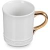 image:imageLe Creuset Stoneware Vancouver Mug with Gold Metallic Handle 14 oz RivieraWhite