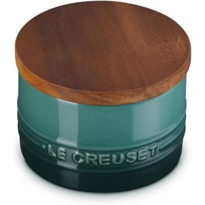 image:imageLe Creuset Stoneware Signature XL Salt Cellar and Storage Canister with Wood Lid 384 oz 12 qt RivieraArtichaut