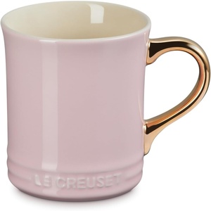 image:imageLe Creuset Stoneware Vancouver Mug with Gold Metallic Handle 14 oz RivieraChiffon Pink