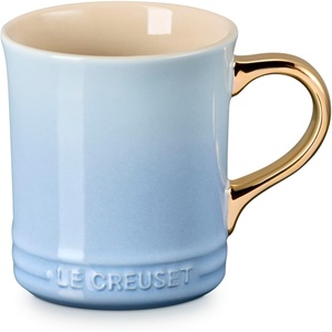 image:imageLe Creuset Stoneware Vancouver Mug with Gold Metallic Handle 14 oz RivieraCoastal Blue