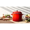 image:imageLe Creuset Enamel on Steel Traditional Stockpot 6 qt WhiteGoldCerise