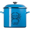 image:imageLe Creuset Enamel on Steel Traditional Stockpot 6 qt WhiteGoldLight MarseilleBlue Crab
