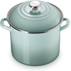 image:imageLe Creuset Enamel on Steel Traditional Stockpot 6 qt WhiteGoldSea Salt