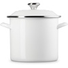 image:imageLe Creuset Enamel on Steel Traditional Stockpot 6 qt WhiteGoldWhite