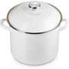image:imageLe Creuset Enamel on Steel Traditional Stockpot 6 qt WhiteGoldWhite