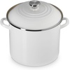image:imageLe Creuset Enamel on Steel Traditional Stockpot 6 qt WhiteGoldWhite