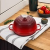 image:imageLe Creuset Enameled Cast Iron Round Bread Oven 95 inch LicoriceCrucibleCerise