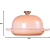 image:imageLe Creuset Enameled Cast Iron Round Bread Oven 95 inch LicoriceCruciblePeche
