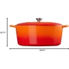 image:imageLe Creuset Enameled Cast Iron Signature Oval Dutch Oven 675 qt NectarFlame