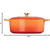 image:imageLe Creuset Enameled Cast Iron Signature Oval Dutch Oven 675 qt NectarFlamme Doree
