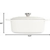 image:imageLe Creuset Enameled Cast Iron Signature Oval Dutch Oven 675 qt NectarWhite