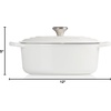 image:imageLe Creuset Enameled Cast Iron Signature Oval Dutch Oven 675 qt NectarWhite