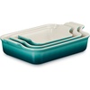 image:imageLe Creuset Silicone Stretch Lids 3 pc  Fits Rectangular Baking Dishes sizes 11 qt 25 qt and 4 qtRiviera