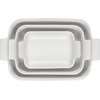 image:imageLe Creuset Silicone Stretch Lids 3 pc  Fits Rectangular Baking Dishes sizes 11 qt 25 qt and 4 qtWhite