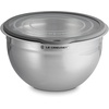 image:imageLe Creuset Stainless Steel Mixing Bowls with Glass Lids Set of 3  Set of 3 15 qt 3 qt and 5qtMixing Bowls with Glass Lids