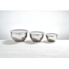 image:imageLe Creuset Stainless Steel Mixing Bowls with Glass Lids Set of 3  Set of 3 15 qt 3 qt and 5qtMixing Bowls with Plastic Lids
