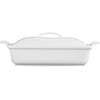 image:imageLe Creuset Stoneware Covered Rectangular Casserole 12 x 9 Nectar  4 qt 12 x 9White