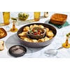 image:imageLe Creuset Stoneware Oval Chip amp Dip Platter amp Mini Cocotte Set CeriseSea Salt