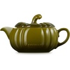 image:imageLe Creuset Stoneware Pumpkin Gravy Boat with Lid 14 oz LicoriceOlive