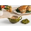 image:imageLe Creuset Stoneware Pumpkin Gravy Boat with Lid 14 oz LicoriceOlive