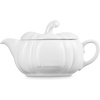 image:imageLe Creuset Stoneware Pumpkin Gravy Boat with Lid 14 oz LicoriceWhite