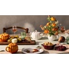 image:imageLe Creuset Stoneware Pumpkin Gravy Boat with Lid 14 oz LicoriceWhite
