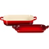 image:imageLe Creuset Stoneware Rectangular Dish with Platter Lid 3 qt NectarCerise
