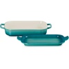 image:imageLe Creuset Stoneware Rectangular Dish with Platter Lid 3 qt NectarRiviera