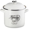 image:imageLe Creuset Enamel on Steel Traditional Stockpot 6 qt WhiteGoldWhiteShrimp