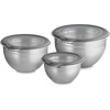 image:imageLe Creuset Stainless Steel Mixing Bowls with Glass Lids Set of 3  Set of 3 15 qt 3 qt and 5qtMixing Bowls with Glass Lids