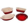 image:imageLe Creuset Stoneware 4 PC Heritage Bakeware Set NectarCerise