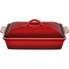 image:imageLe Creuset Stoneware Covered Rectangular Casserole 12 x 9 Nectar  4 qt 12 x 9Cerise
