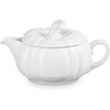 image:imageLe Creuset Stoneware Pumpkin Gravy Boat with Lid 14 oz LicoriceWhite