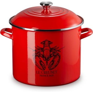 image:imageLe Creuset Enamel on Steel Traditional Stockpot 6 qt WhiteGoldCarminLobster