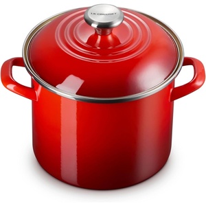 image:imageLe Creuset Enamel on Steel Traditional Stockpot 6 qt WhiteGoldCerise