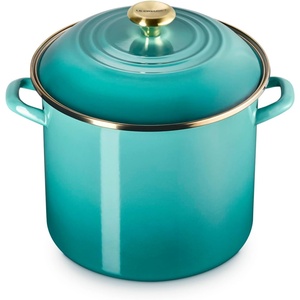 image:imageLe Creuset Enamel on Steel Traditional Stockpot 6 qt WhiteGoldRiviera