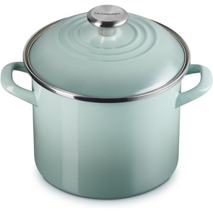 image:imageLe Creuset Enamel on Steel Traditional Stockpot 6 qt WhiteGoldSea Salt