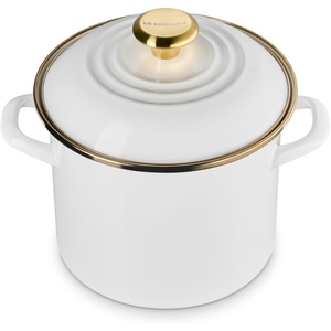 image:imageLe Creuset Enamel on Steel Traditional Stockpot 6 qt WhiteGoldWhiteGold