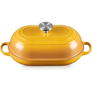 image:imageLe Creuset Enameled Cast Iron Round Bread Oven 95 inch LicoriceCrucibleNectarCrucible Knob