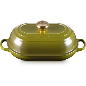 image:imageLe Creuset Enameled Cast Iron Round Bread Oven 95 inch LicoriceCrucibleOlive