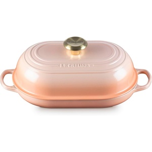 image:imageLe Creuset Enameled Cast Iron Round Bread Oven 95 inch LicoriceCruciblePeche