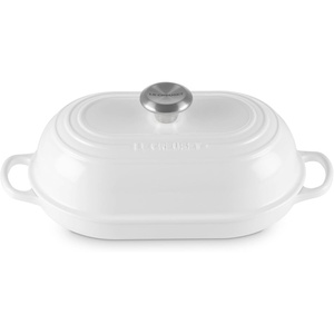 image:imageLe Creuset Enameled Cast Iron Round Bread Oven 95 inch LicoriceCrucibleWhite