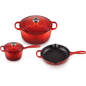 image:imageLe Creuset Enameled Cast Iron Signature Cookware Set 5 pc NectarCerise