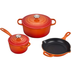 image:imageLe Creuset Enameled Cast Iron Signature Cookware Set 5 pc NectarFlame