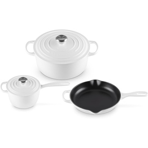image:imageLe Creuset Enameled Cast Iron Signature Cookware Set 5 pc NectarWhite