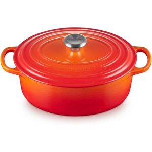 image:imageLe Creuset Enameled Cast Iron Signature Oval Dutch Oven 675 qt NectarFlame