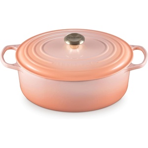 image:imageLe Creuset Enameled Cast Iron Signature Oval Dutch Oven 675 qt NectarPeche