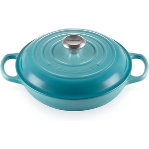 image:imageLe Creuset Enameled Cast Iron Signature Round Braiser 35 qt NectarCaribbean